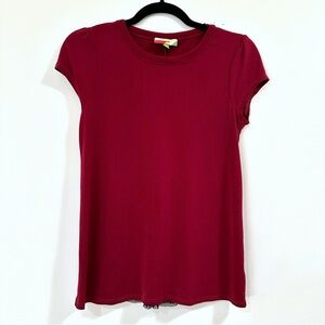 ModCloth Fervour Burgundy Lace Top Size Small